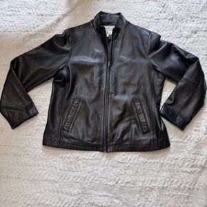 Vintage 90s Eddie Bauer 100% Lambskin Leather Jacket XL Buttery Soft